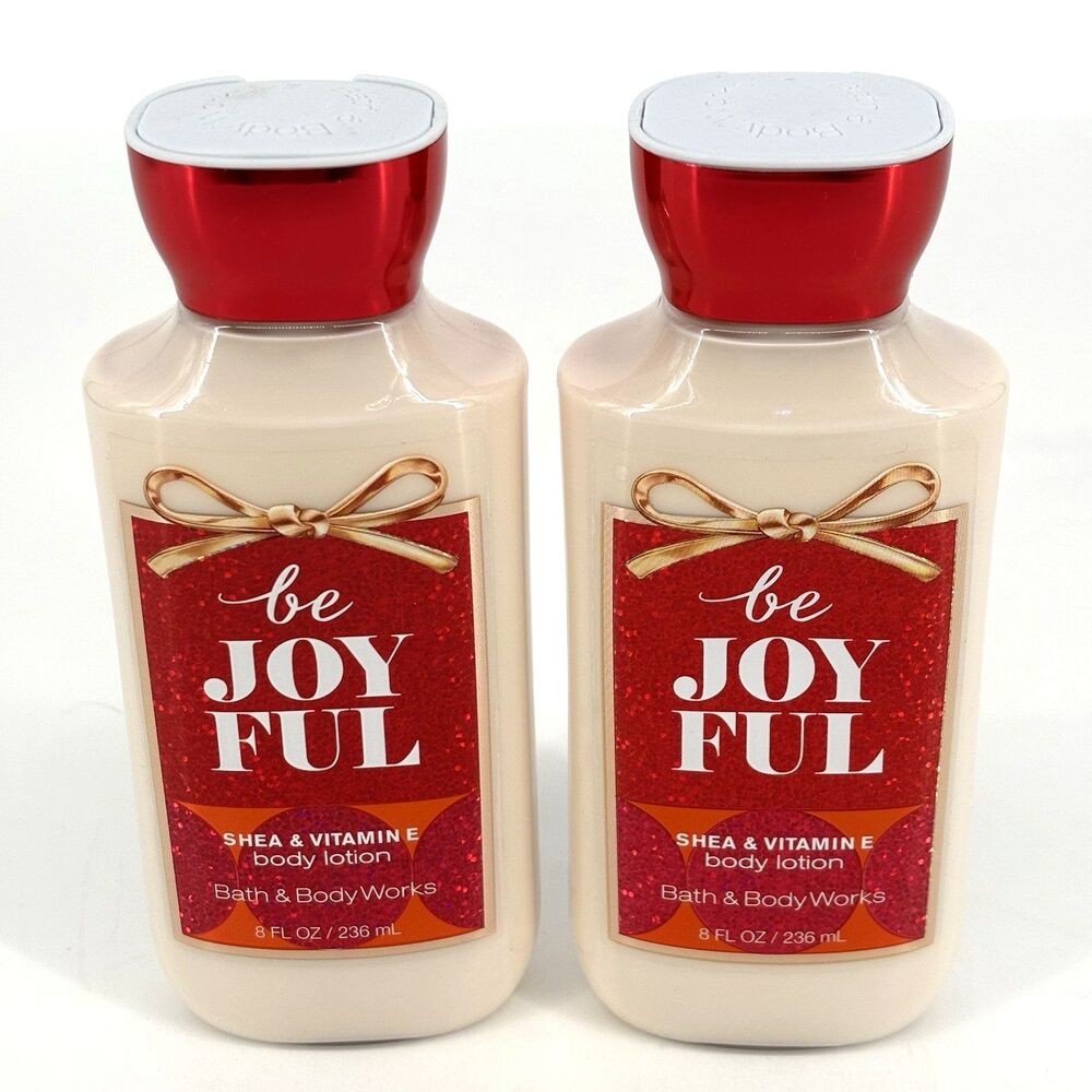 2X Bath Body Works BE JOYFUL Shea & Vitamin E Body Lotion 8 fl. oz NEW